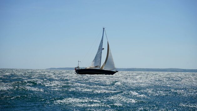 white and black sail boat on ocean